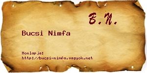 Bucsi Nimfa névjegykártya